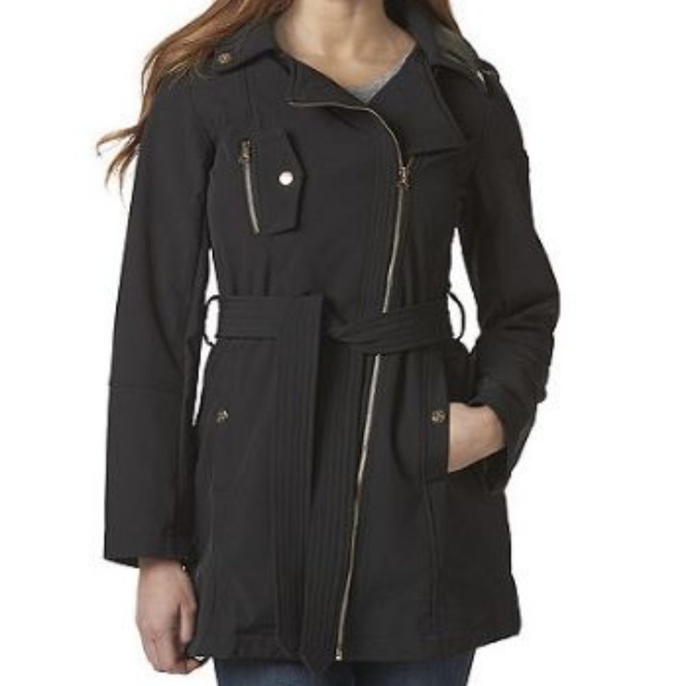 Jessica Simpson Fleece-Lined Softshell Hooded JKT